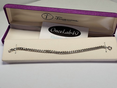 Vintage Signed 4.3mm Delicate Cuban Link 925 Silver Bracelet 7" Length 7.9g - Picture 11 of 11