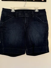 Womens 16W Jag Jeans Bermuda Shorts Classic Fit Dark Stretch 8.5" Inseam