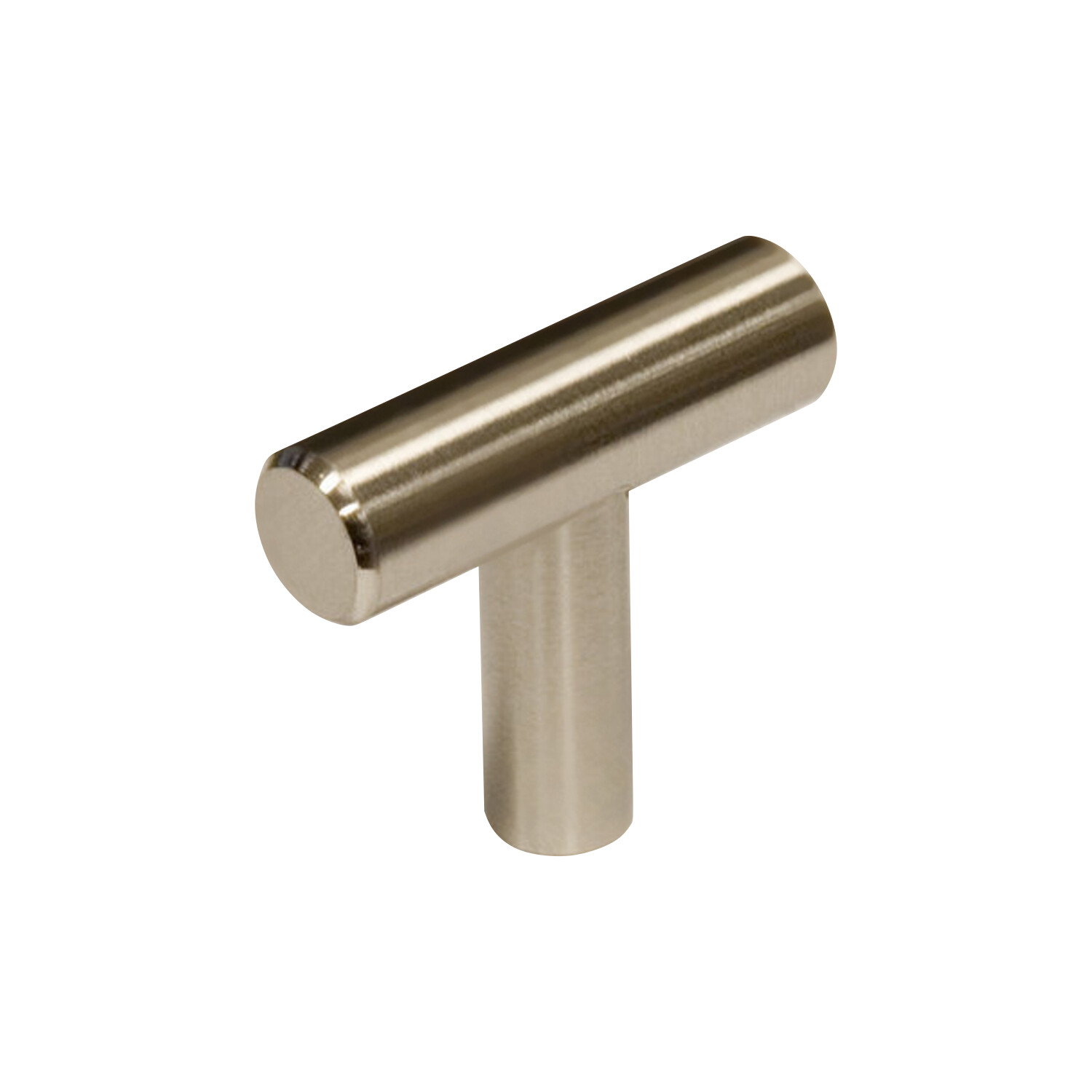 Rok Contemporary Metal T Knob Pull, Brushed Nickel, 1-9/16" Overall Length