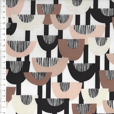(  16,00/m) Patchworkstoff - '' Distrikt '' Choco - 25 x 110cm