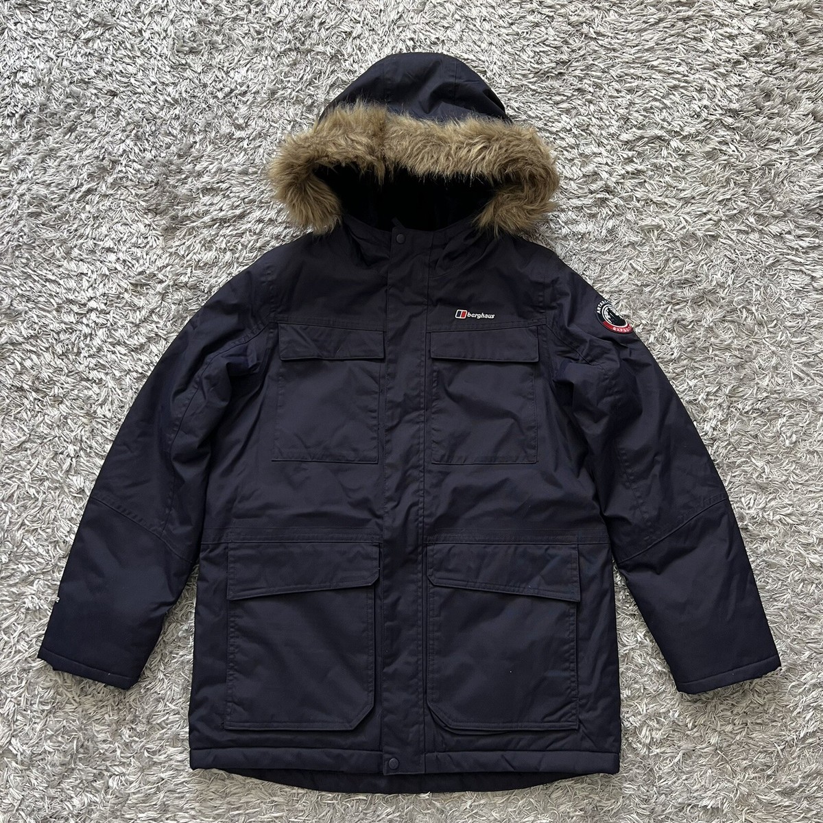 Berghaus Kid's Fourstones Waterproof Parka Jacket Navy Blue Age 13