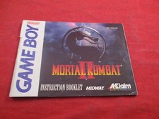 Mortal Kombat II Nintendo Game Boy Instruction Manual Booklet ONLY