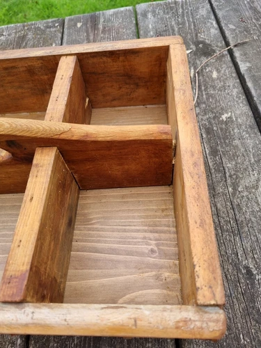 Shoe Repair Gardeners Wooden Caddy Tray Cobblers Tools Organiser Reclaimed