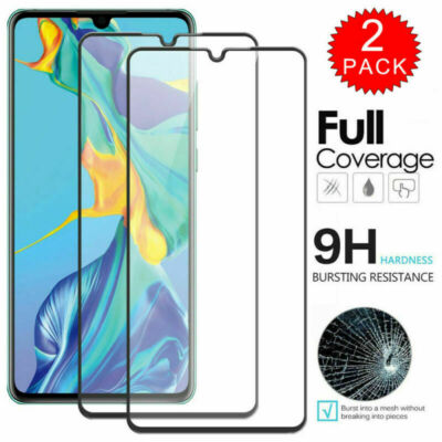 2Pcs For Huawei Y6 Y7 Y9 P Smart 2019 Full Cover Tempered Glass Screen Protector