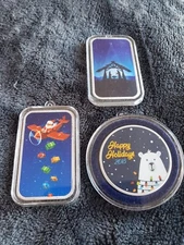 3 Oz Silver Lot Apmex Holliday Silver Bars 1 Oz Silver Bar (2) Silver Round (1)