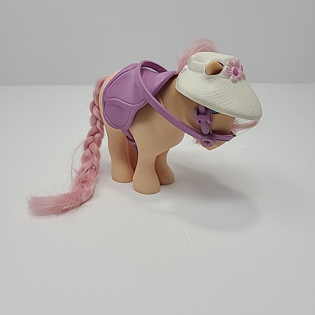 Cappello vintage My Little Pony G1 MLP ~ Peachy con accessori sella piombo 1982
