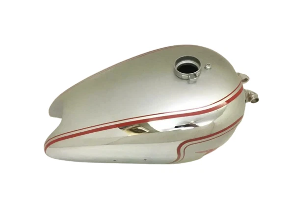 APTO PARA TANQUE DE GASOLINA CROMADO PINTADO ROJO Y PLATA ESTRELLA DORADA BSA ZB32 1950 Foto 2 de 4