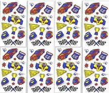 Frances Meyer RACE CAR Scrapbook Stickers SPEED Racing 8 Sheets 