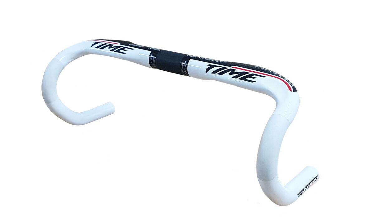 TIME HANDLEBAR ROAD ERGO FORCE HANDLEBAR, White/Black 46cm TIME HANDLEBAR ROAD ERGO FORCE HANDLEBAR, White/Black 46cm
