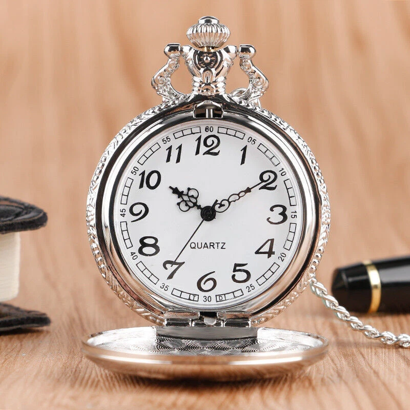 Silver Truck Lorry Men Driver Quartz Pocket Watch Necklace Chain Best Gift - Image 3 of 4