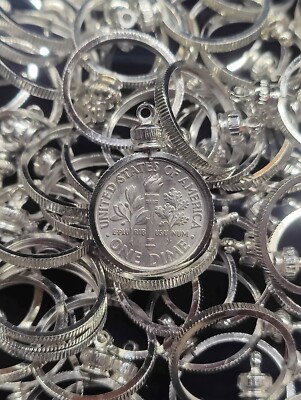 10pcs Ten Cent Coin Protection Collector Dime Necklace Pendant  Free Ship USA 