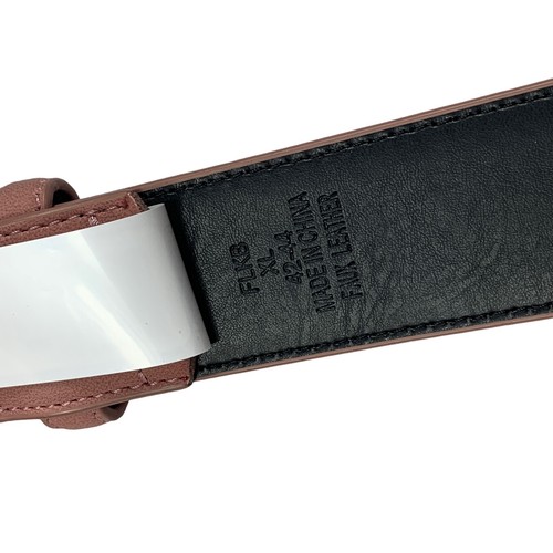 Cinturón de vestir Alfani para hombre imitación gamuza imitación cuero rosa XL 42-44 - Imagen 4 de 4