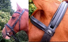 HERITAGE English Leather Comfort Bridle Slimline Padded Crown Crank Dressage NEW