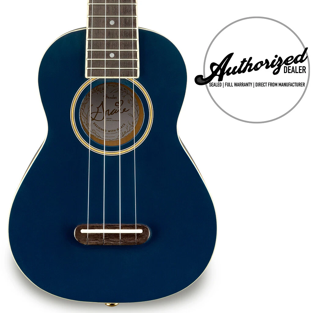 Fender Grace Vanderwaal Moonlight Soprano Acoustic Ukulele Dark Blue