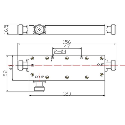Koncentryczny łącznik kierunkowy RF, 400-470 MHz 40dB, 500 W 432MHz, 70cms - Zdjęcie 3 z 3