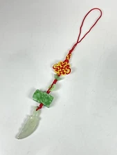 2024 Year of Dragon Chinese Zodiac Natural Jade Cellphone Charm Pendant Ornament