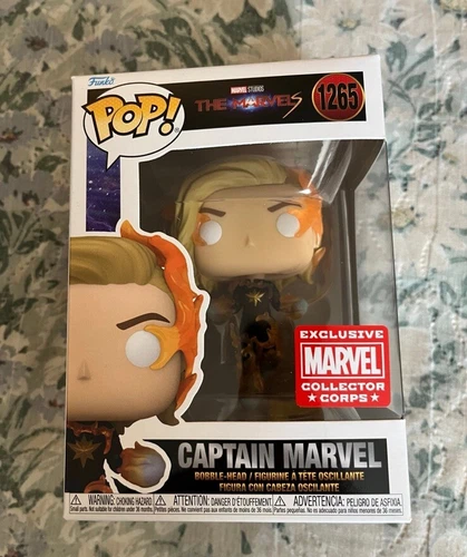 Funko Pop! Marvel's The Marvels Captain Marvel 1265 Marvel Collector Corps Ex.