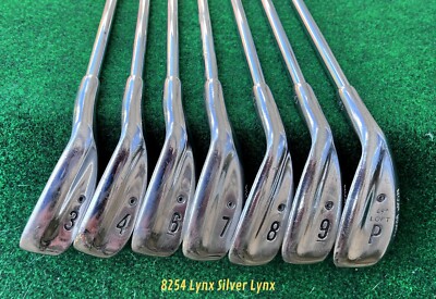 #8254 VINTAGE RH Lynx Silver Lynx 3-10 (NO 5i) w/Lynx Med Steel shafts