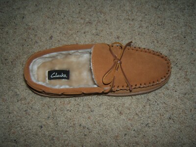 Men’s Clarks Indoor Outdoor Leather Slip-on BRUNO MOCCASIN Slippers sz 12M Men main image 3