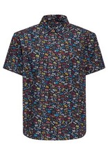 KING KEROSIN Herren Kurzarmhemd mit Sprüchen und Statements Printed Rebellion