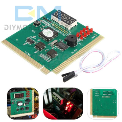 PC Motherboard Analysis Diagnostic Card 4-Digit LED PCI/ISA POST Code Analyzer
