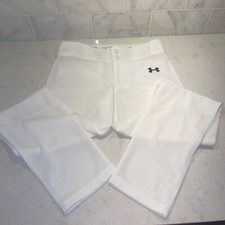 NWOT Under Armour Youth White Baseball Pants SZ YL