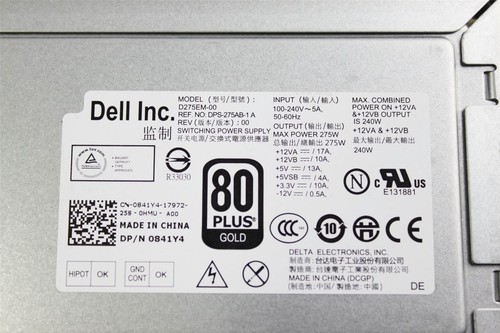 OEM Dell Vostro 260 260g Optiplex 3010 7010 9010 NEW Power Supply 841Y4 841Y4 - Picture 2 of 3