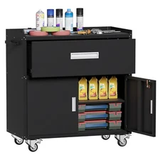 Elegro Metal Garage Storage Cabinet with Wheel,Drawer ,Lockable Rolling Tool Box