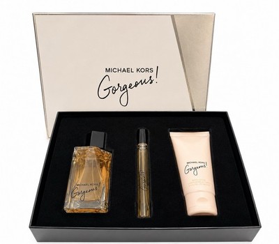 Michael Kors Gorgeous! Gift Set Eau De Parfum Spray 3.4 oz + 0.34 oz + 2.5 oz