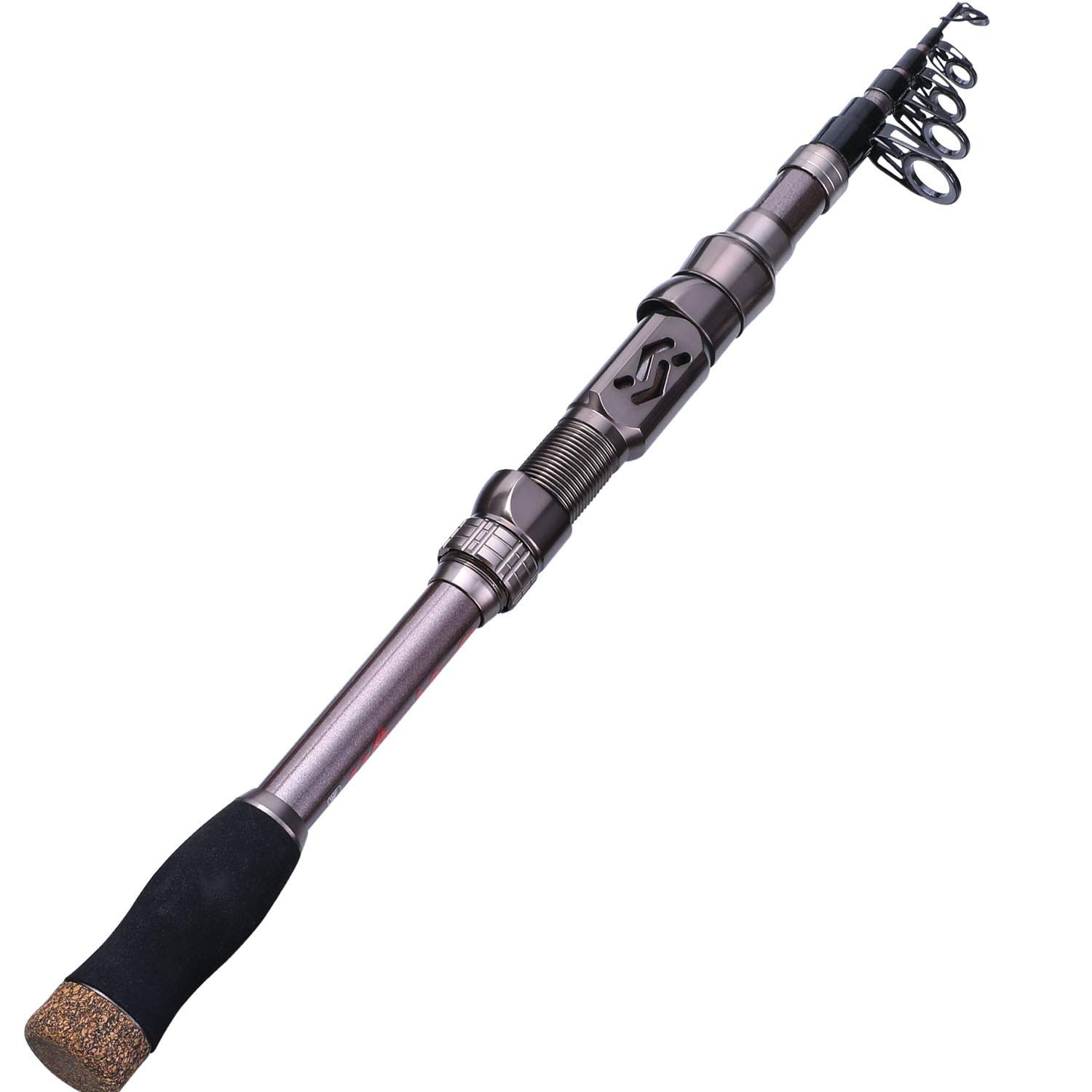 Sougayilang 2.7m Telescopic Fishing Rod Carbon Fiber Travel 
