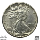 1943 D AU Walking Liberty Half X-1116