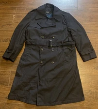 US Army Military Issued DSCP All Weather Trench Coat Black Size 42S EUC