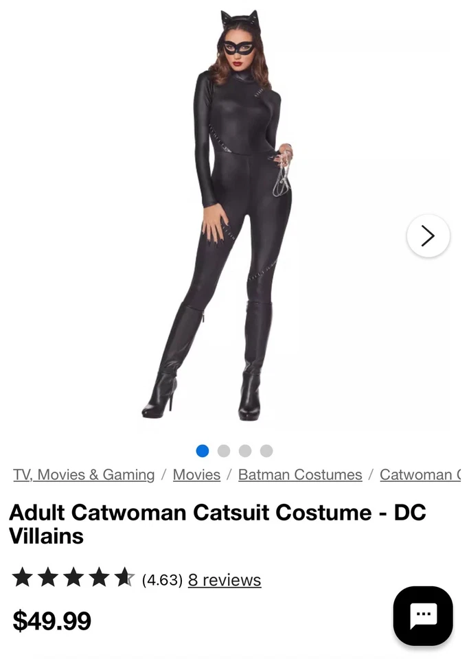 Disfraz de Gatuta Spirit Halloween Adulto Catwoman - Villanos DC: Grande para Mujer Foto 2 de 4