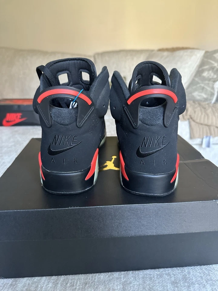 Zapato Nike Jordan 6 Retro Infrarrojo Medio Para Hombre Talla 9.5 2019 384664-060 Usado Foto 4 de 4