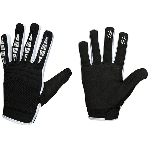Fuel Adult Off-Road Gloves MX ATV UTV Dirt Bike  - Black & White - Gel Palm