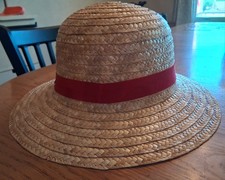 Luffy Straw Hat Cosplay Sun Hat Anime Summer Strawhats Halloween Hat 31cm