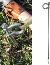 Heavy Duty 304 Stainless Steel Dog Tie Out Stake 16 Inch
