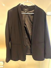 H&M Damen Blazer Anzugjacke Schwarz Gr. 44 ge...
