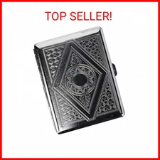 Retro Cigarette Case Victorian Style Metal Holder for Regular, King and 100's Si