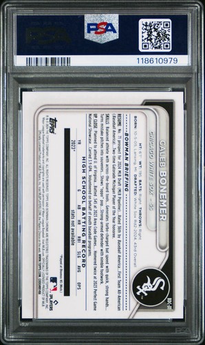 2024 Bowman Draft Caleb Bonemer Cromo Arancione Rifrattore 1° Prospetto #/25 PSA 10 - Foto 2 di 3