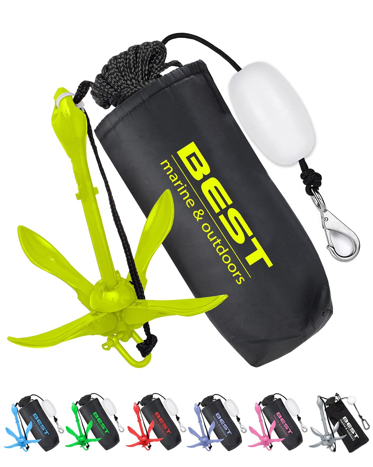 Anchor, 3.5 Pound Anchor System Kit For Kayaks...