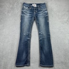 Big Star Liv Bootcut Jeans Womens 27R Fits 30x30 Blue Low Rise Stretch Denim