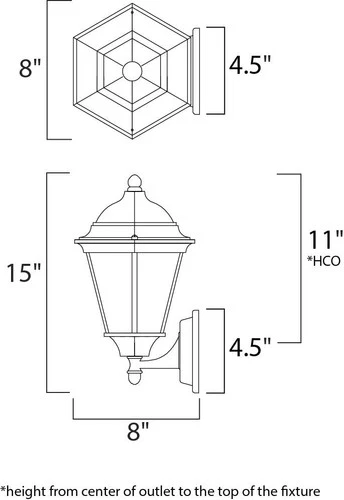 Maxim 65102 Westlake 1 Light 15" Tall LED Outdoor Wall Sconce - Picture 3 of 4