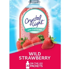 Wild Strawberry Sugar Free Drink Mix Singles with Caffeine, 30 ct
