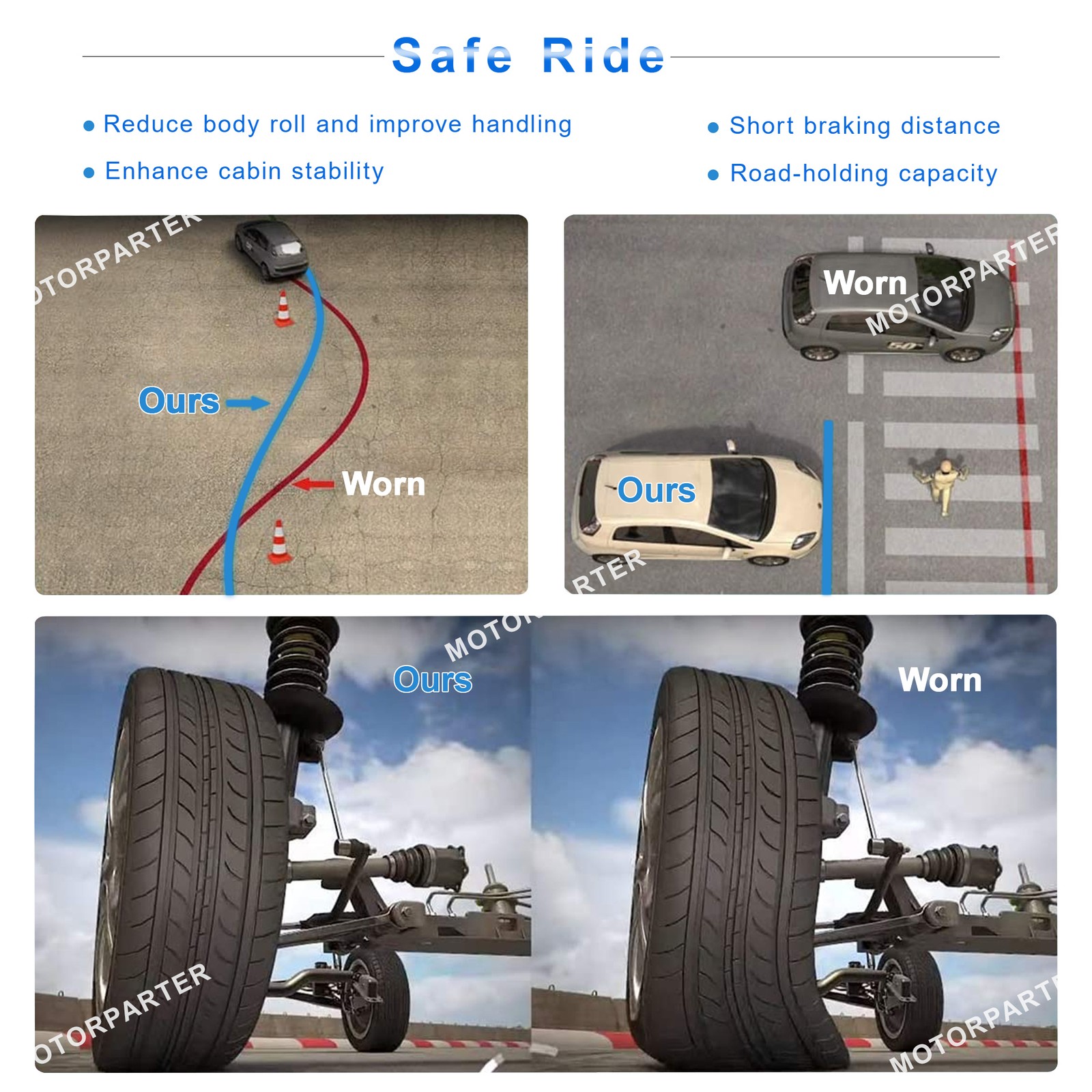 Front Rear Struts Shocks Absorbers w/Coil Spring For 2011-2013 Ford Explorer AWD