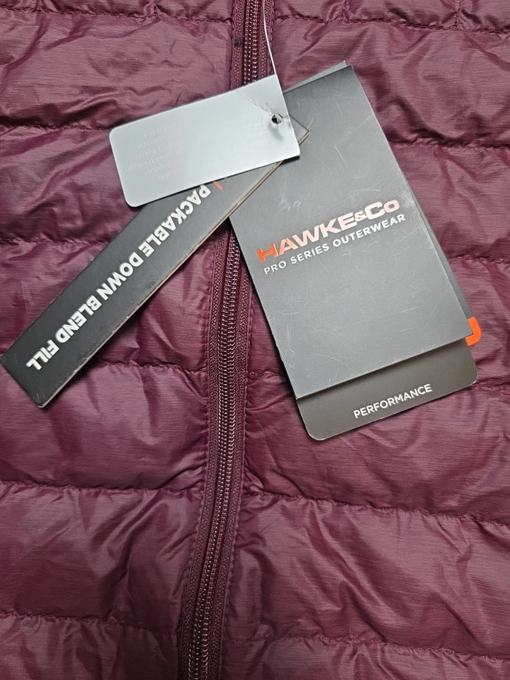 Hawke Pro Series Packable Down Blend Jacket  Maroon Outdoor Mens Medium  - Image 3 of 4