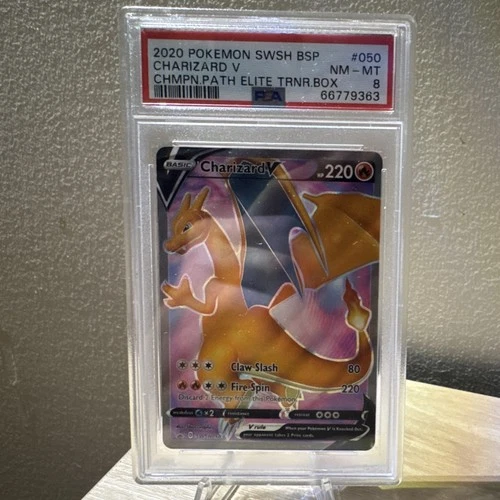Pokémon TCG Charizard V SWSH050 Promo Holo 220 HP English PSA 8 2020