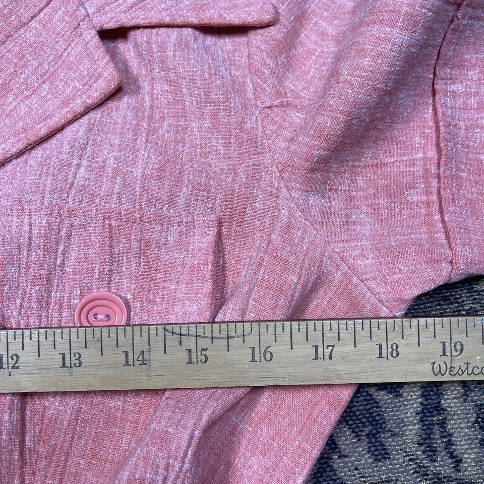 Mono Vintage Años 60 Sears Rosa Coral Pierna Ancha Talla 11 Junior Disco Foto 4 de 4