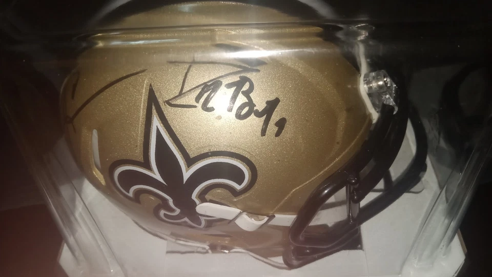 DREW BREES Signed/Autographed New Orleans Saints Mini Helmet Beckett🔥 - Image 4 of 4