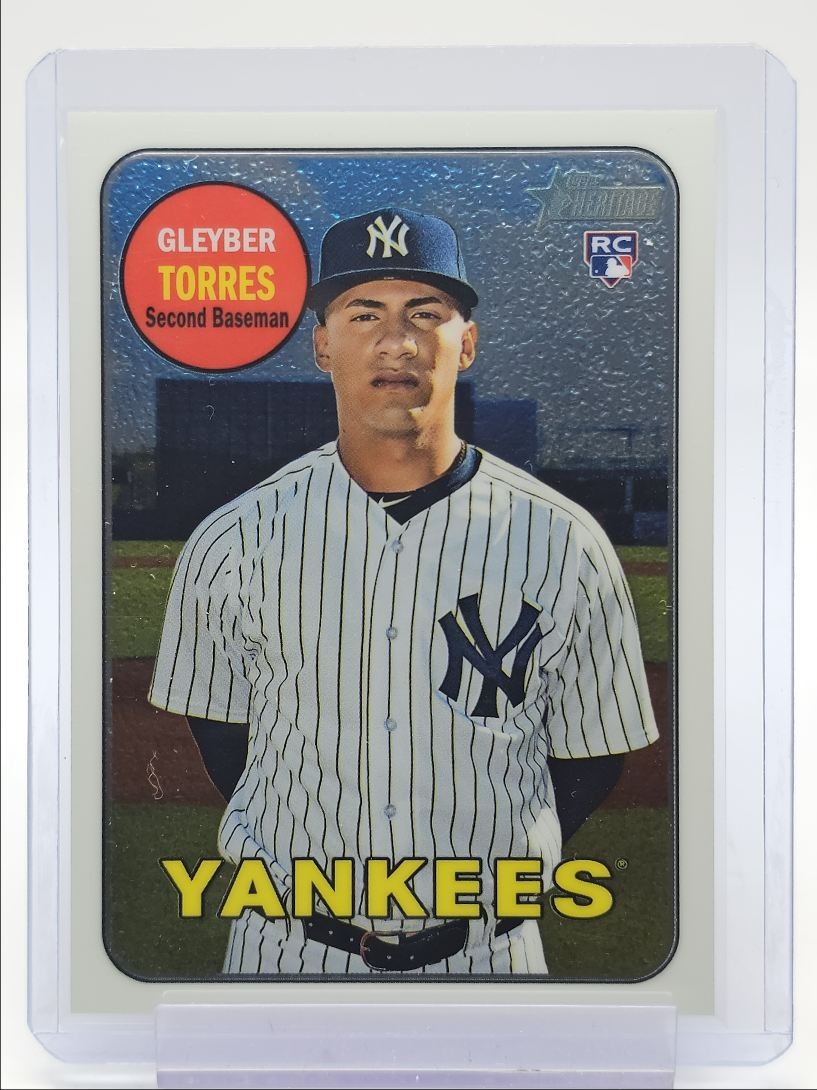 GLEYBER TORRES 2018 TOPPS HERITAGE HIGH NUMBER ROOKIE CHROME RC /999 Q2885